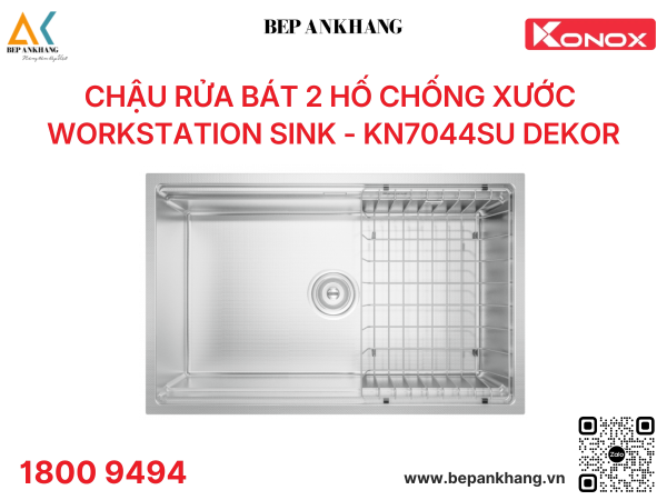 Chậu rửa bát chống xước Workstation Sink – Undermount Sink KN7044SU Dekor